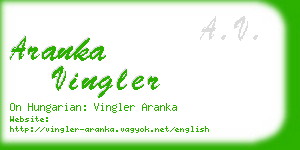 aranka vingler business card